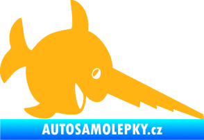 Samolepka Ryba 023 piloun pravá světle oranžová