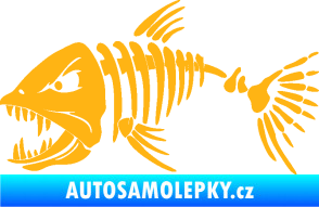 Samolepka Ryba kostra 005 levá světle oranžová