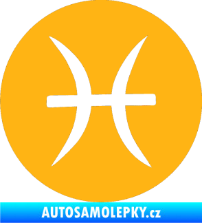 Samolepka Ryby 001 - horoskop světle oranžová