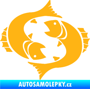 Samolepka Ryby 004 světle oranžová