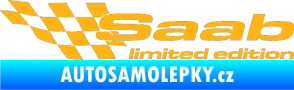 Samolepka Saab limited edition levá světle oranžová