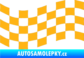 Samolepka Šachovnice 006 světle oranžová