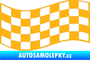 Samolepka Šachovnice 009 světle oranžová