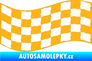 Samolepka Šachovnice 012 světle oranžová