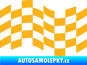Samolepka Šachovnice 021 světle oranžová