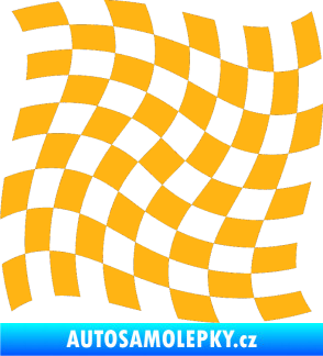 Samolepka Šachovnice 042 světle oranžová
