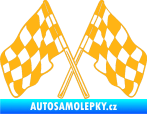 Samolepka Šachovnice 051 světle oranžová