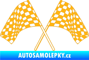 Samolepka Šachovnice 064 světle oranžová