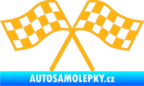 Samolepka Šachovnice 065 světle oranžová