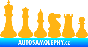Samolepka Šachy 001 levá světle oranžová