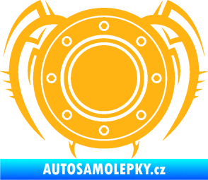 Samolepka Samolepka na víčko od nádrže 001 světle oranžová