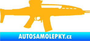Samolepka Samopal 002 pravá světle oranžová