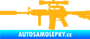 Samolepka Samopal 006 levá světle oranžová