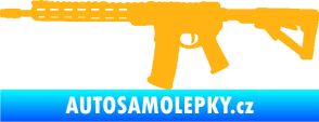 Samolepka Samopal 007 levá světle oranžová