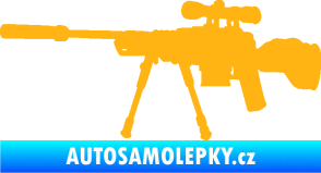 Samolepka Samopal 008 levá světle oranžová