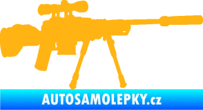 Samolepka Samopal 008 pravá světle oranžová