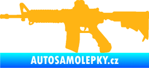 Samolepka Samopal 009 levá světle oranžová