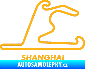 Samolepka Okruh Shanghai světle oranžová