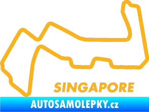 Samolepka Okruh Singapore světle oranžová
