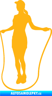 Samolepka Skákání přes švihadlo 001 levá skipping rope světle oranžová