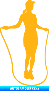 Samolepka Skákání přes švihadlo 001 pravá skipping rope světle oranžová