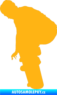 Samolepka Skateboard 003 levá světle oranžová