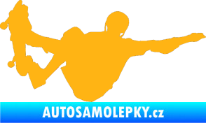 Samolepka Skateboard 007 pravá světle oranžová