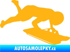 Samolepka Skeleton 002 pravá světle oranžová