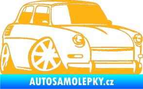 Samolepka Škoda 1000 karikatura pravá světle oranžová