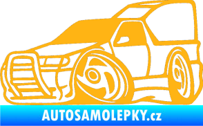 Samolepka Škoda Felicia pickup karikatura levá světle oranžová
