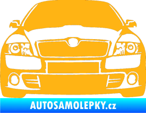Samolepka Škoda Octavia 2 karikatura  světle oranžová