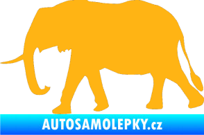 Samolepka Slon 014 levá světle oranžová