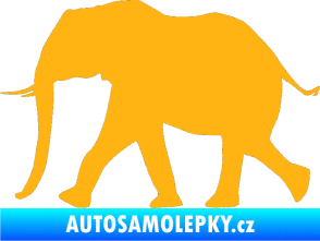 Samolepka Slon 015 levá světle oranžová