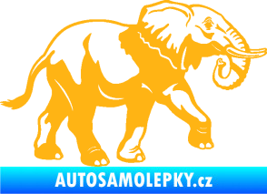 Samolepka Slon 028 pravá světle oranžová