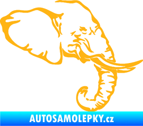 Samolepka Slon 030 pravá hlava světle oranžová