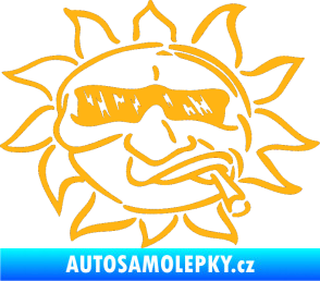 Samolepka Slunce pravá světle oranžová