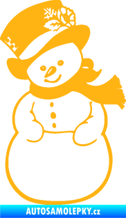 Samolepka Sněhulák 003 levá světle oranžová
