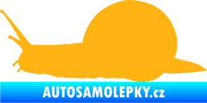 Samolepka Šnek 001 levá světle oranžová