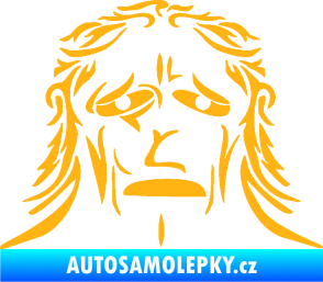 Samolepka Sněžný muž světle oranžová