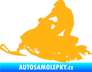 Samolepka Sněžný skútr 001 levá světle oranžová