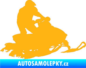Samolepka Sněžný skútr 001 pravá světle oranžová