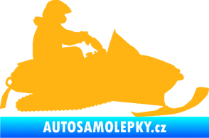Samolepka Sněžný skútr 002 pravá světle oranžová