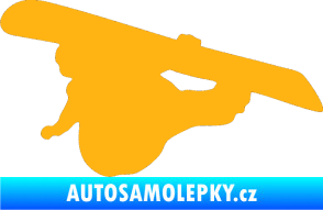 Samolepka Snowboard 007 levá světle oranžová