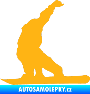 Samolepka Snowboard 011 levá světle oranžová