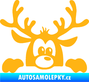 Samolepka Sob 002 pravá vykukuje světle oranžová