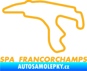 Samolepka Okruh Spa Francorchamps světle oranžová