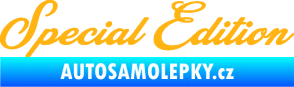 Samolepka Special edition 003 nápis světle oranžová
