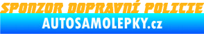 Samolepka Sponzor dopravní policie 001 světle oranžová
