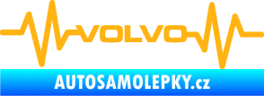 Samolepka Srdeční tep 020 volvo světle oranžová
