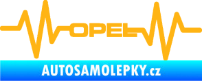 Samolepka Srdeční tep 029 Opel světle oranžová